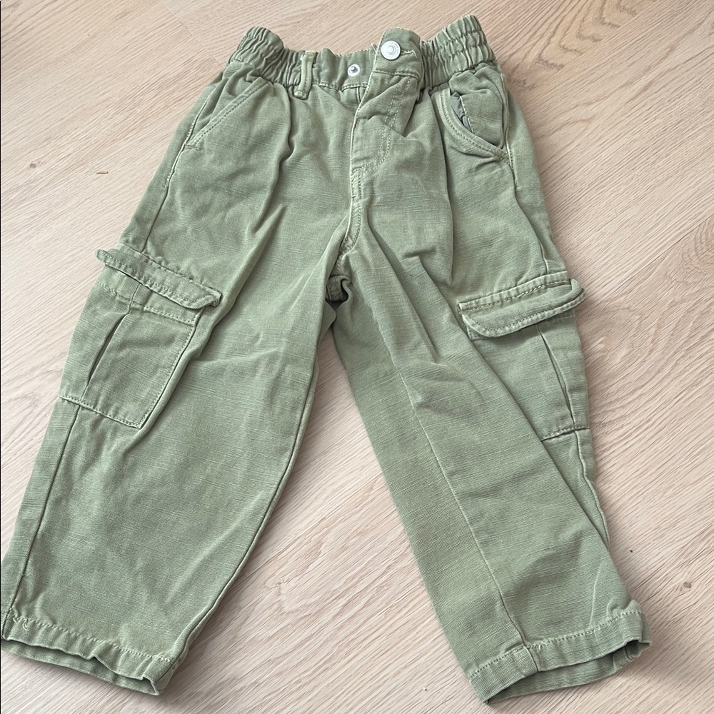 Zara Kids Olive Green Cargo Pants